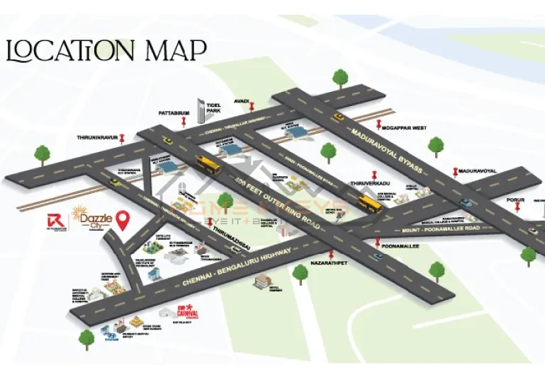 VR Dazzle City Location Map