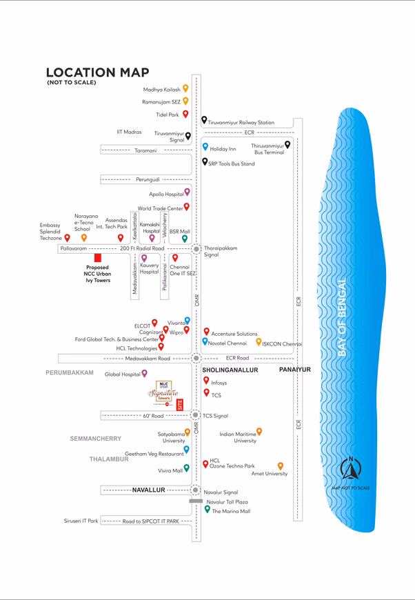 NCC Urban Signature Towers Location Map